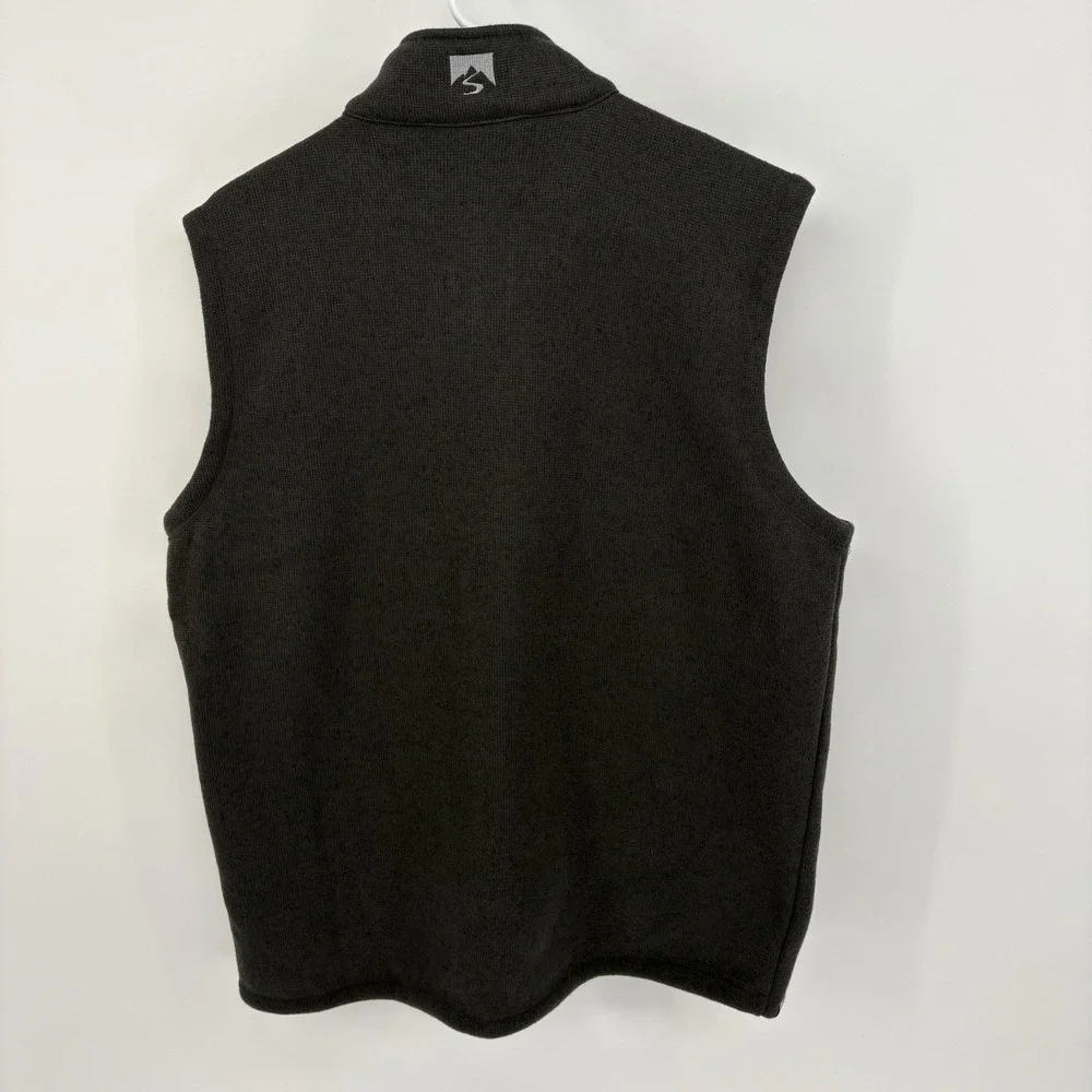 Storm Creek Mens Med Gray Full Zip Knit Sweater  Vest Utilty Golf Tech New‎